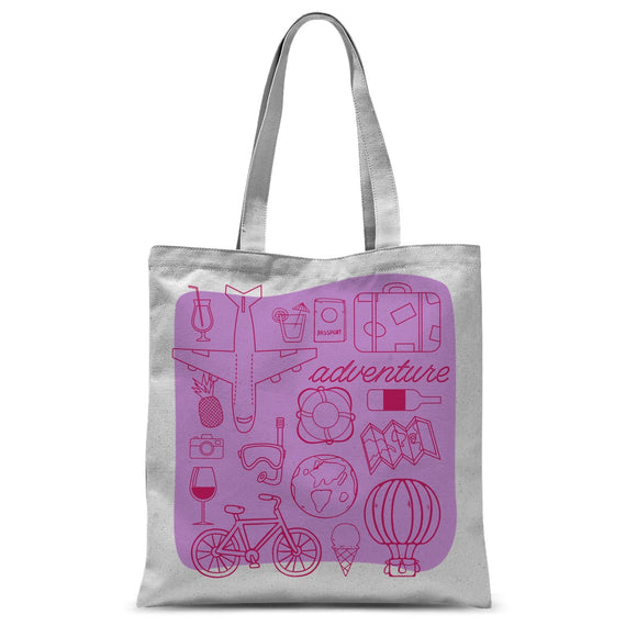 Adventure (Pink) Sublimation Tote Bag