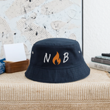 Bucket Hat - NB wht1 - navy