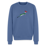 Men’s Premium Sweatshirt with Springbok design - stone blue