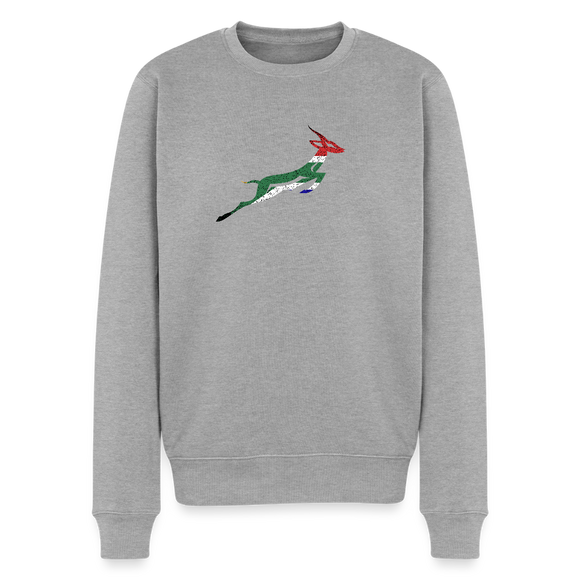 Men’s Premium Sweatshirt with Springbok design - heather grey