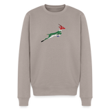 Men’s Premium Sweatshirt with Springbok design - taupe