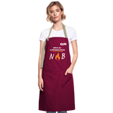 Artisan Apron - NB wht 2 - burgundy / desert sand