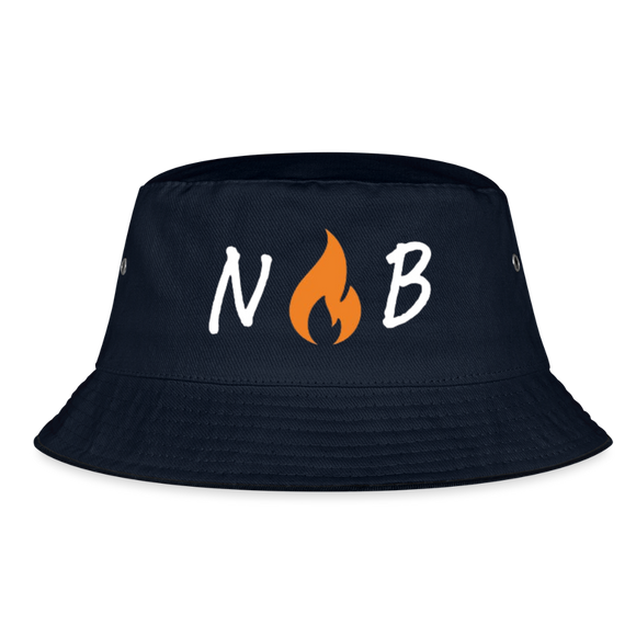 Bucket Hat - NB wht1 - navy