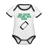 RWC customisable Organic Baby Contrasting Bodysuit - white/black