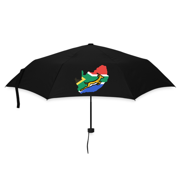 Umbrella (small) with SA Springbok theme - black