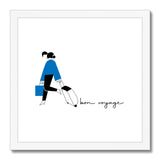 Bon voyage (Blue) Framed & Mounted Print