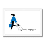 Bon voyage (Blue) Framed & Mounted Print