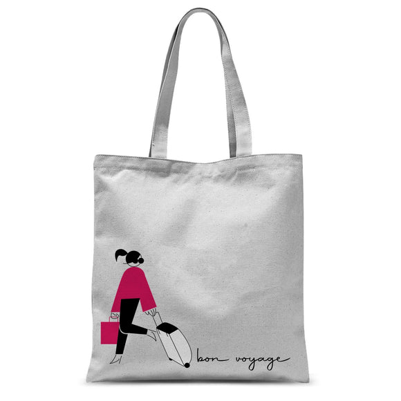 Bon voyage (Pink) Sublimation Tote Bag