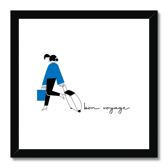 Bon voyage (Blue) Framed & Mounted Print