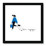 Bon voyage (Blue) Framed & Mounted Print