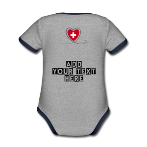 Organic Baby Contrasting Bodysuit - white/black