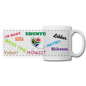 Custom Proudly South African Panoramic Mug - white