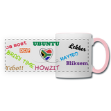 Custom Proudly South African Panoramic Mug - white/pink