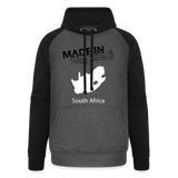 Customisable Unisex Baseball Hoodie - graphite/black