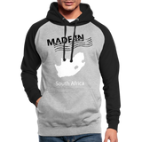 Customisable Unisex Baseball Hoodie - heather grey/black