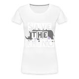 Save the Rhino custom Ladies shirt - white