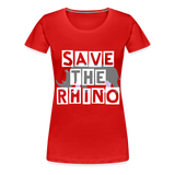 Save the Rhino custom Ladies shirt - red