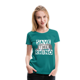 Save the Rhino custom Ladies shirt - diva blue