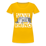 Save the Rhino custom Ladies shirt - sun yellow