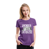 Save the Rhino custom Ladies shirt - purple