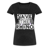 Save the Rhino custom Ladies shirt - charcoal grey