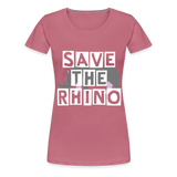 Save the Rhino custom Ladies shirt - mauve