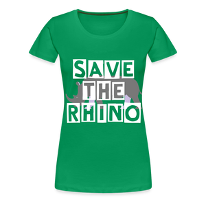 Save the Rhino custom Ladies shirt - heather blue