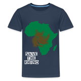 Save the Rhino custom Teenager shirt - navy