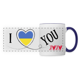 Customisable Valentines Mug - white/cobalt blue