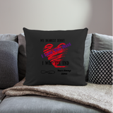 Customisable Sofa pillow with filling 45cm x 45cm - black