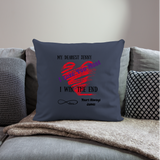 Customisable Sofa pillow with filling 45cm x 45cm - navy