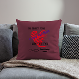 Customisable Sofa pillow with filling 45cm x 45cm - burgundy